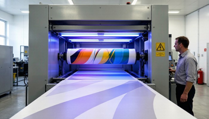 JINXUAN pattern printing and UV coating station